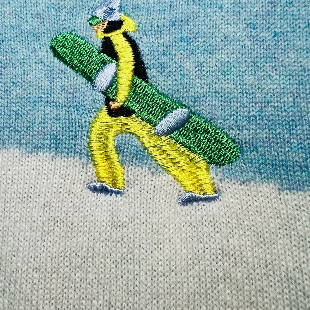 Cashmere Ski Sweater Winter Sports/Skiing/Snowscape Size M. - Picture 6 of 13